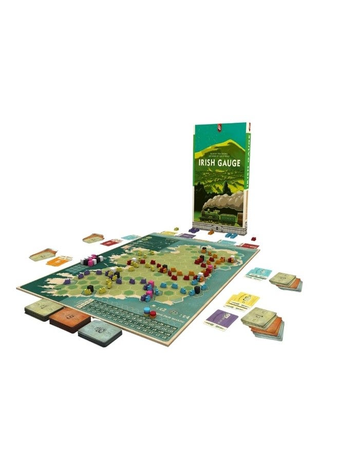 Capstone Games: Irish Gauge, Strategy Board Game, Game of Building Railroads Across Ireland, 60 Minute Play Time, 3 to 5 Players, Ages 15 and Up - Image 2
